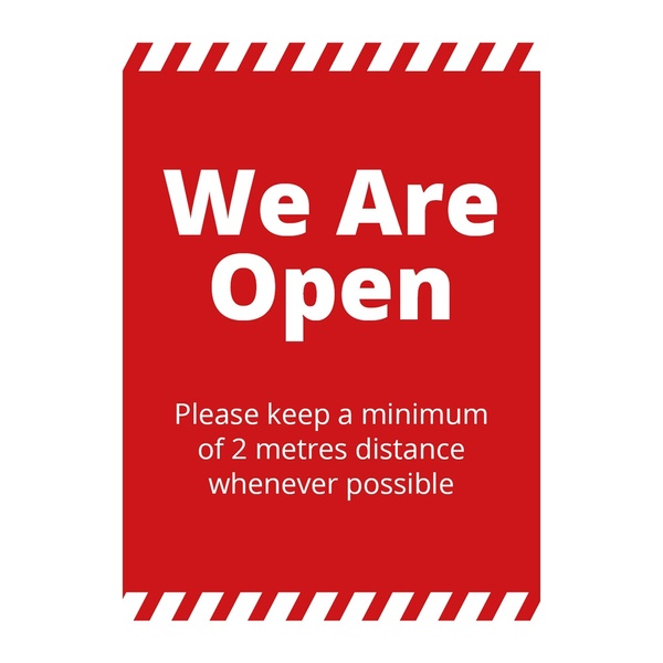 Sign - We Are Open Alert